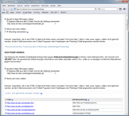PHP Newsletter Software Zhlung E-Mail ffnungen und Klicks auf Links (Linktracking)